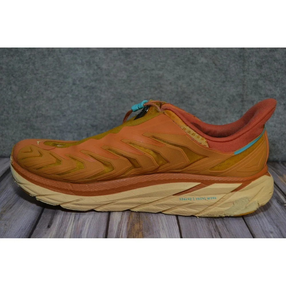 Hoka One One Project Clifton Shoes Mens 12 Orange Running Sneakers 1127924‎ DSBO